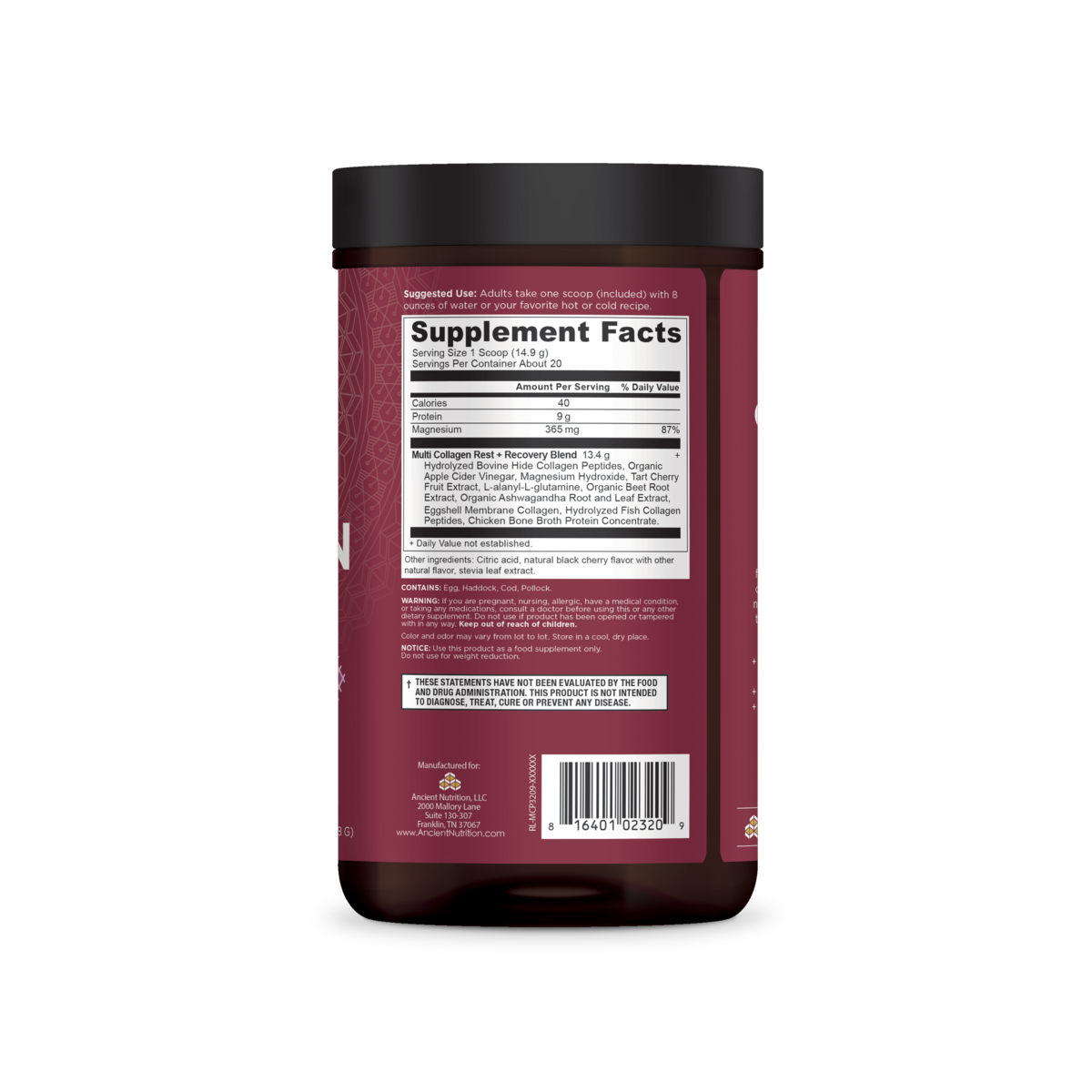Multi Collagen Protein Powder Rest + Recovery Mixed Berry