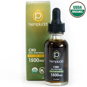 USDA Organic Hemplucid Full-Spectrum CBD in Hemp Seed Oil