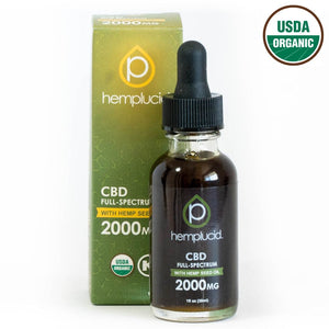 USDA Organic Hemplucid Full-Spectrum CBD in Hemp Seed Oil